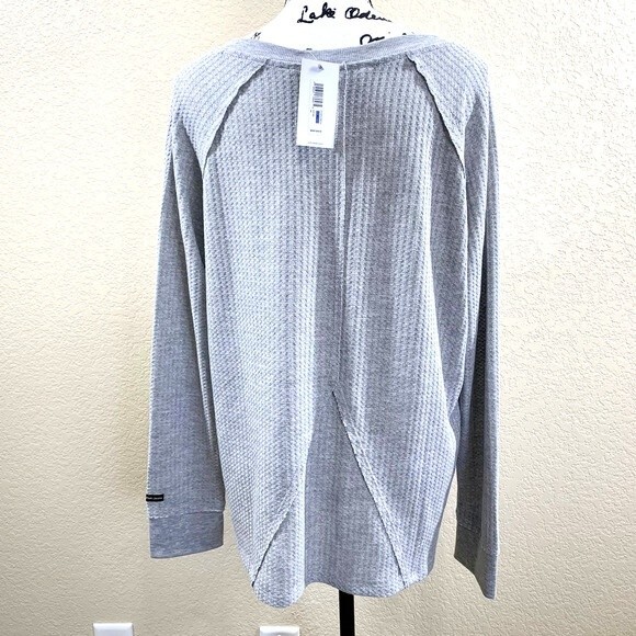 Calvin Klein grey sweater women V neckline long sleeve sweater size XL - Picture 2 of 10